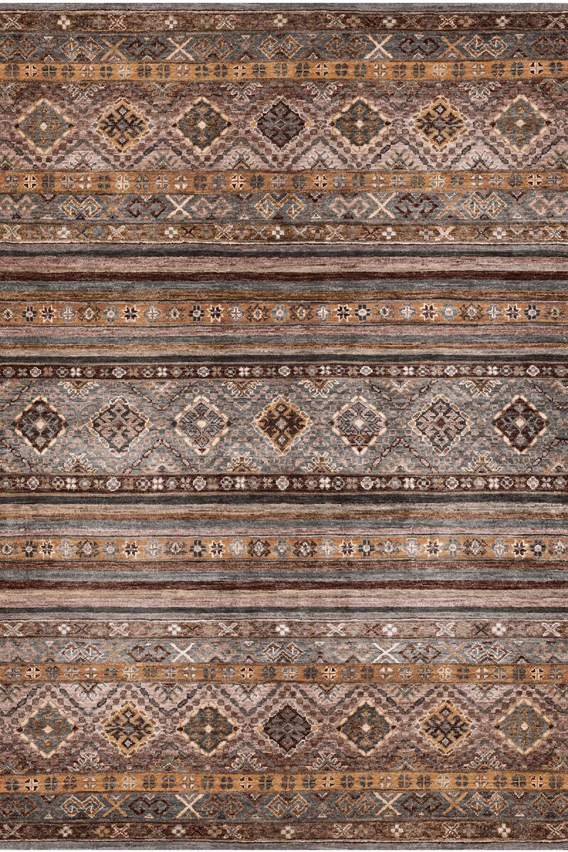 Etnik Kilim Desenli Pamuk Taban Yıkanabilir Dekoratif Halı - 5