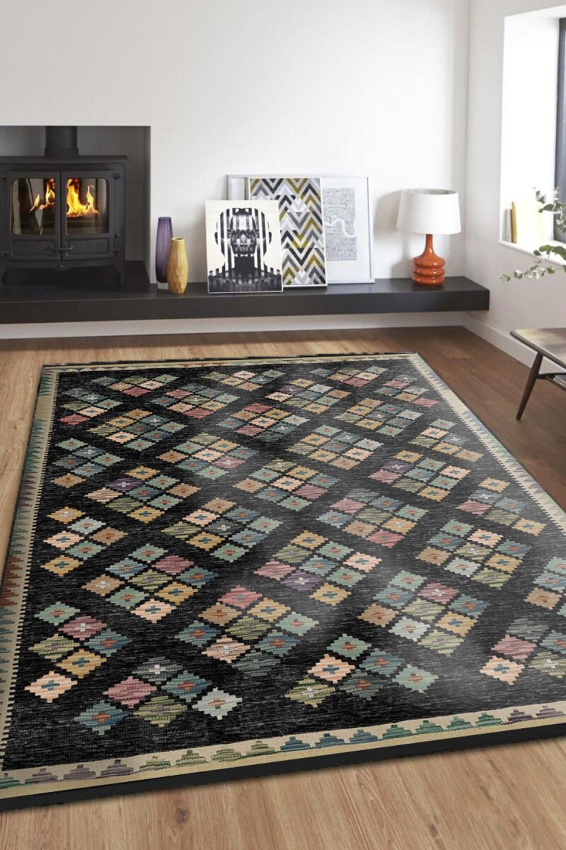 Frenda Home Kilim Desen Pamuk Taban Halı - 3