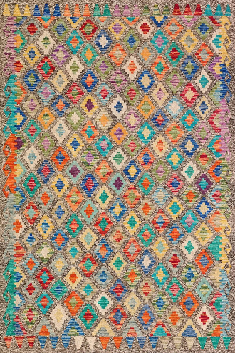 Frenda Home Kilim Desenli Pamuk Taban Dijital Baskılı Halı - 4