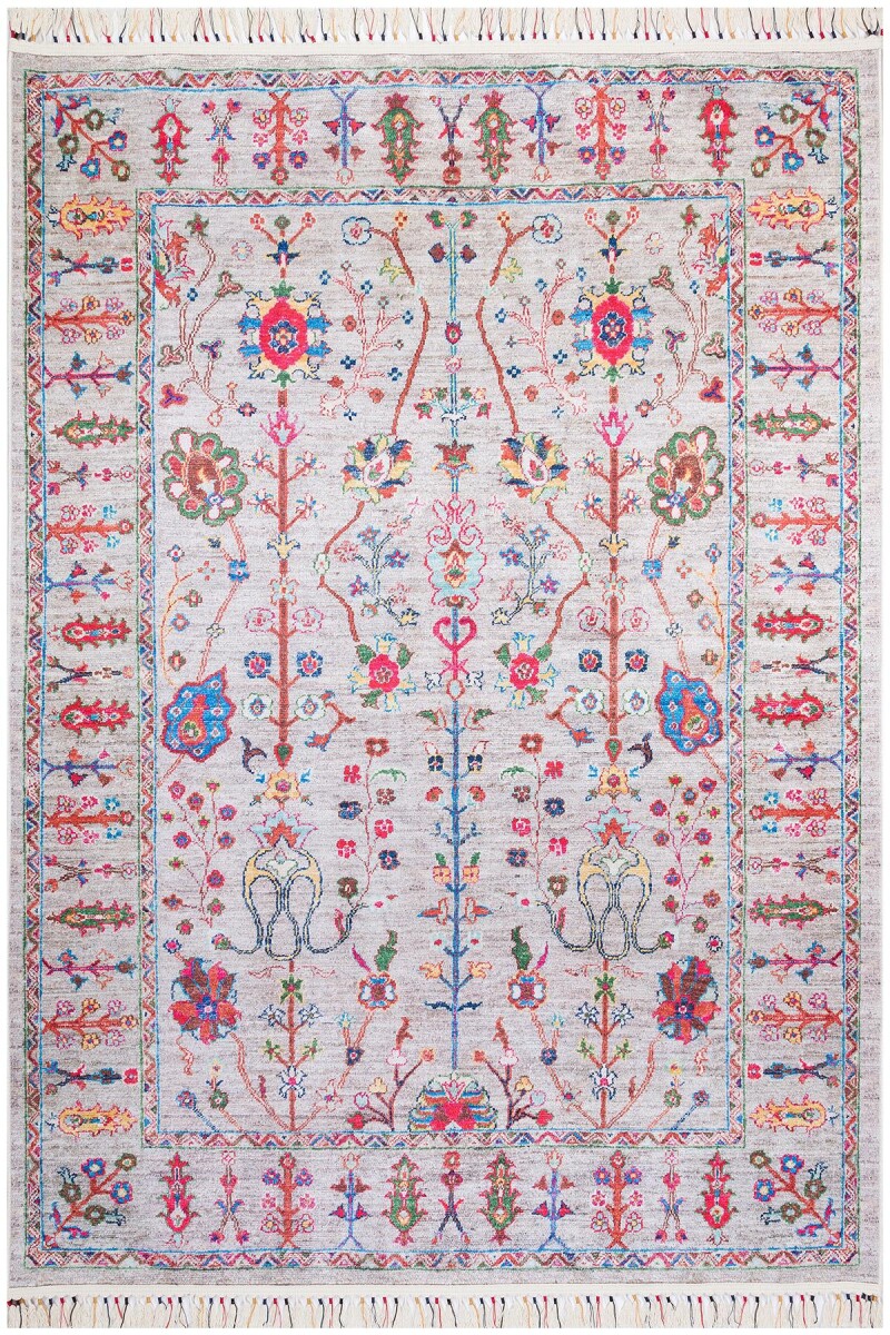 Kilim Desenli Pamuk Taban Dijital Baskılı Halı - 1